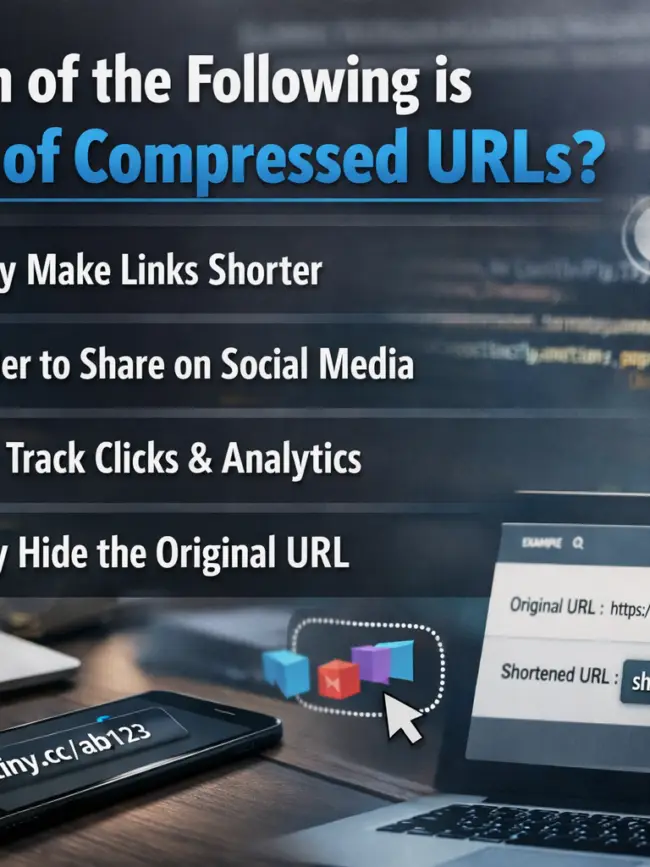 Comparison between long URL and compressed URL.
